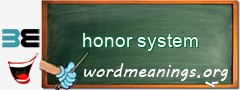 WordMeaning blackboard for honor system